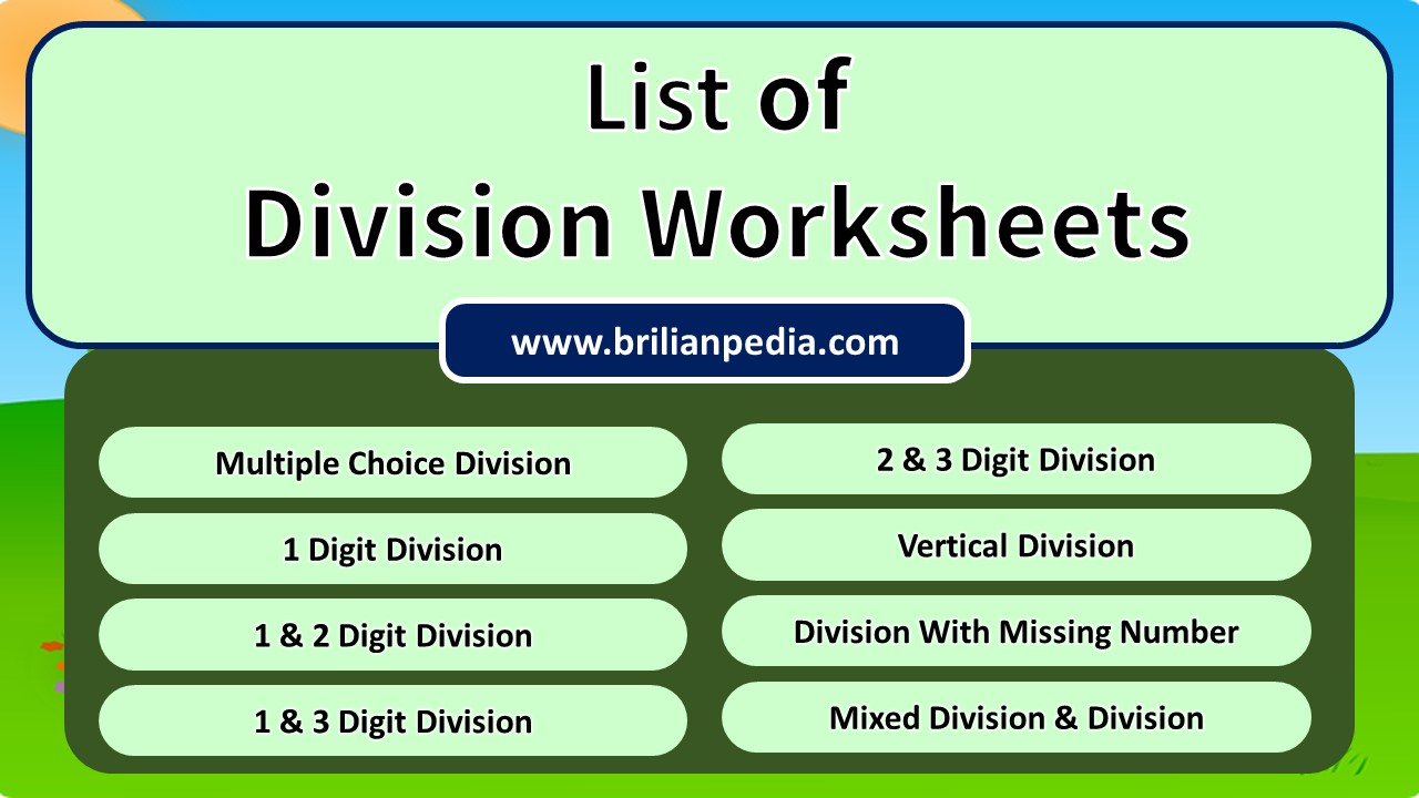 List of Division Worksheets